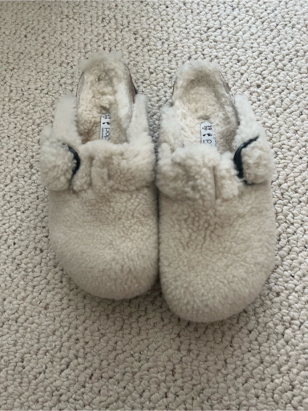 Papillon by Birkenstock Boston Big Buckle Platform Shearling Clog 39
